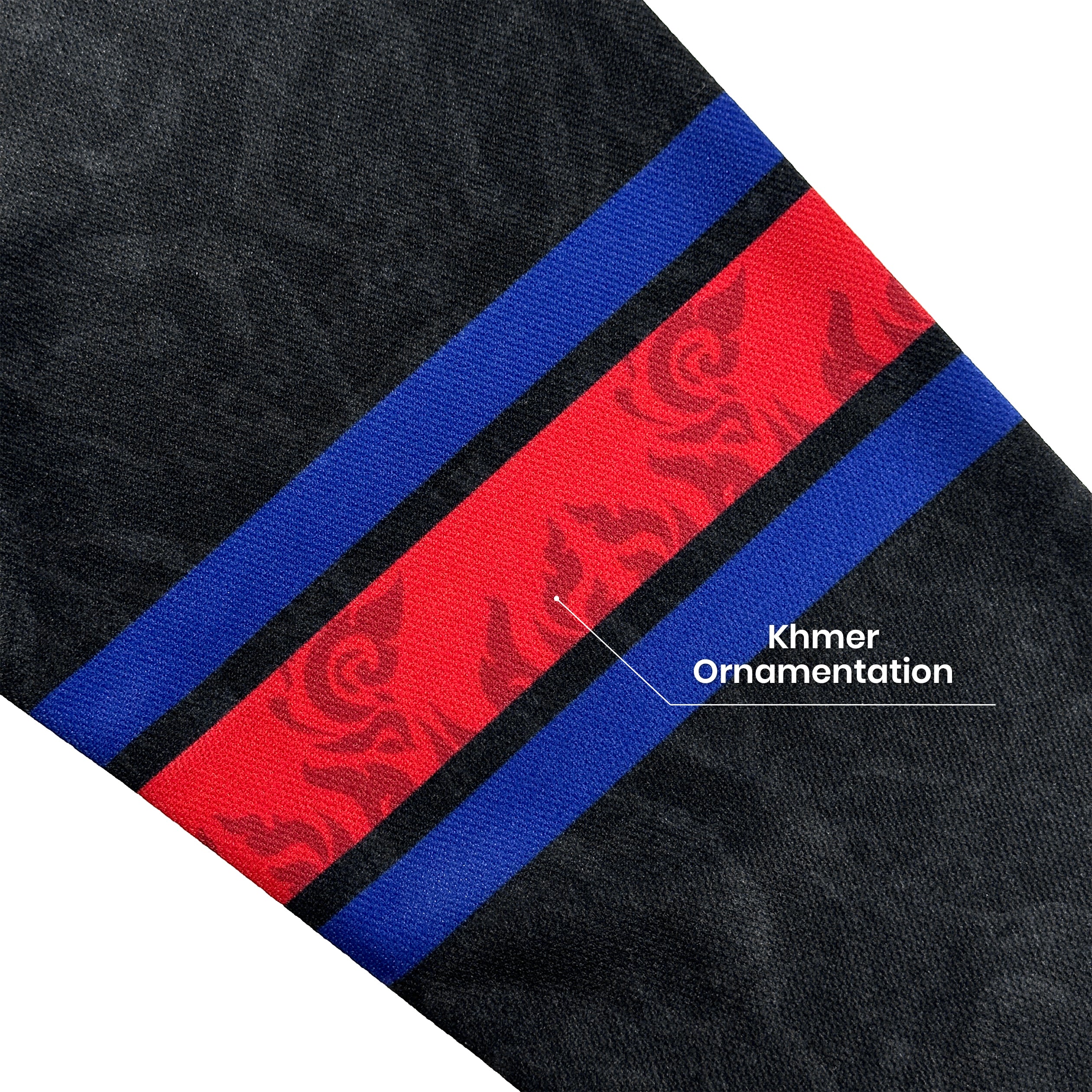 Cambodia Heritage Custom Hockey Jersey Black Cultural Details