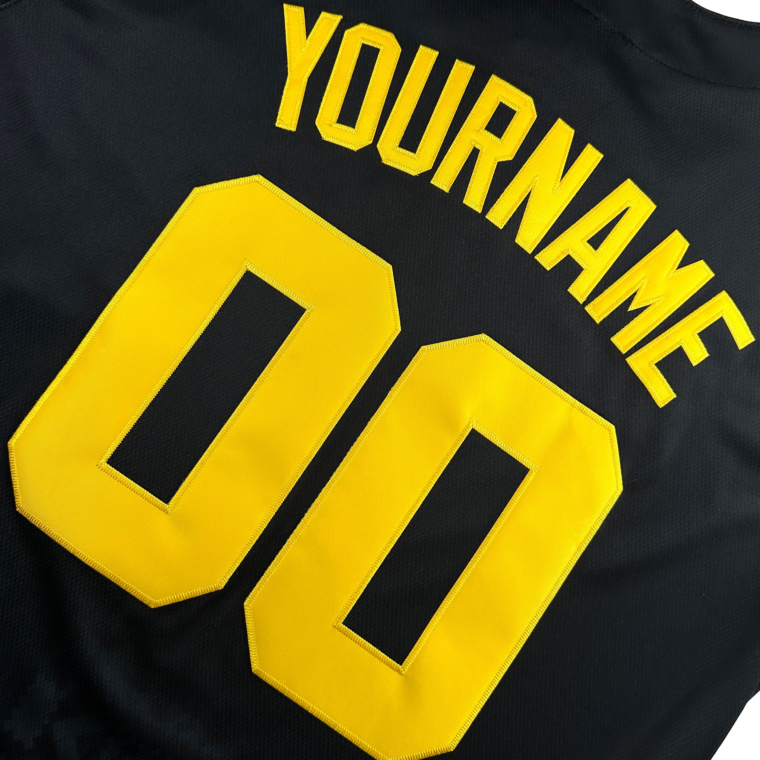 Colombia Heritage Custom Black Baseball Jersey Back Customized Closeup
