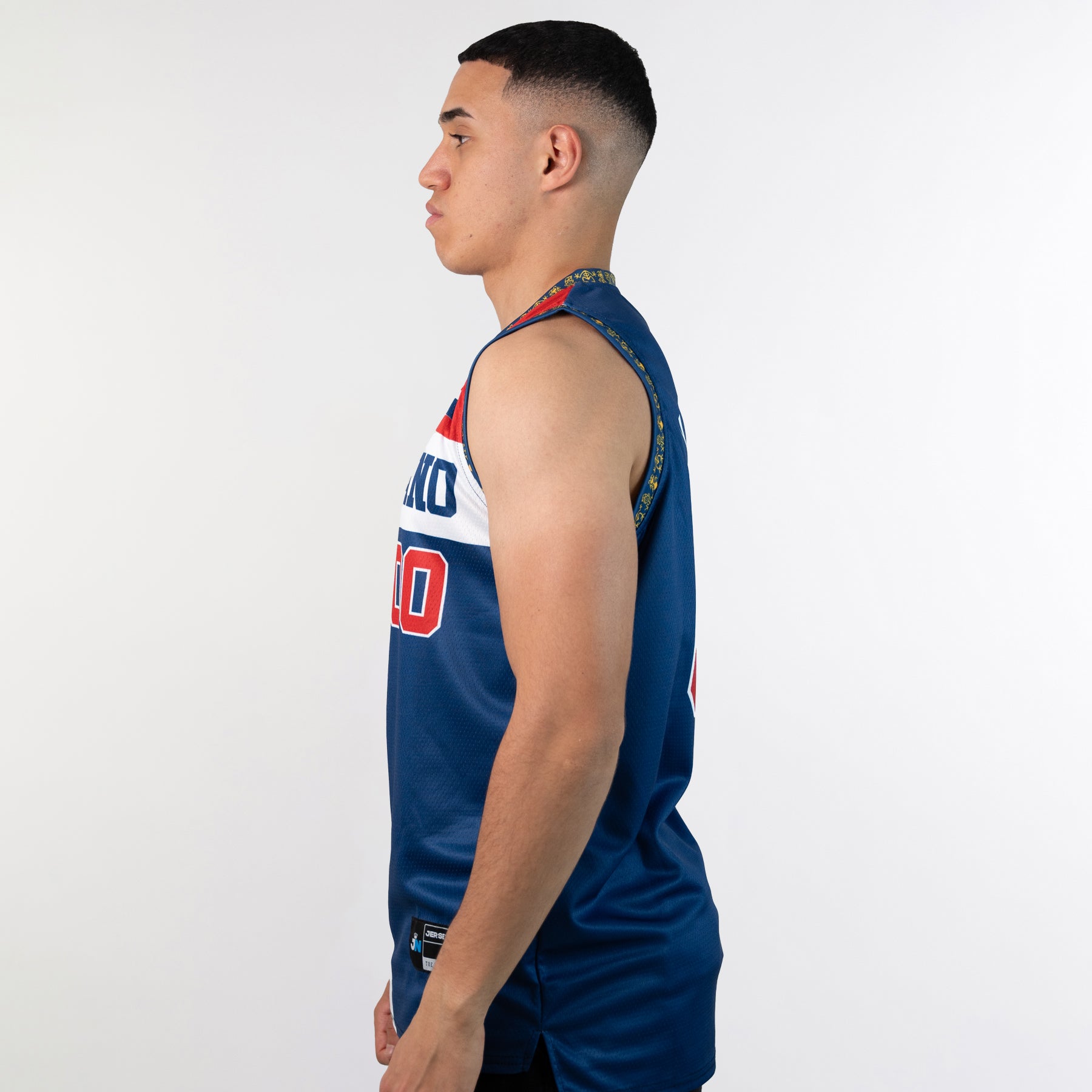 Dominican Republic Heritage Custom Basketball Jersey Model Side