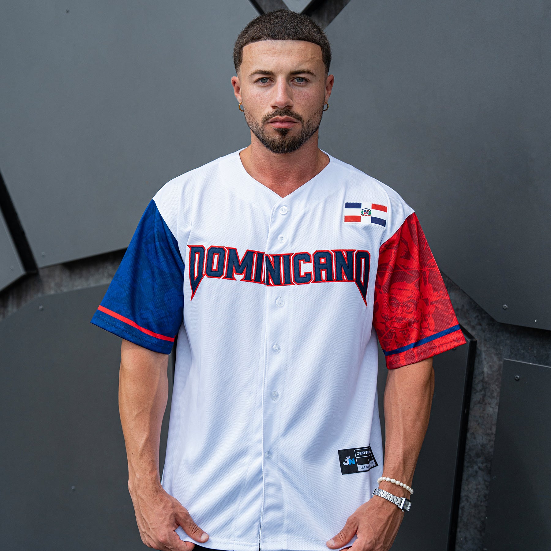 Dominican Republic White Heritage Custom Baseball Jersey Dominicano Model Styling