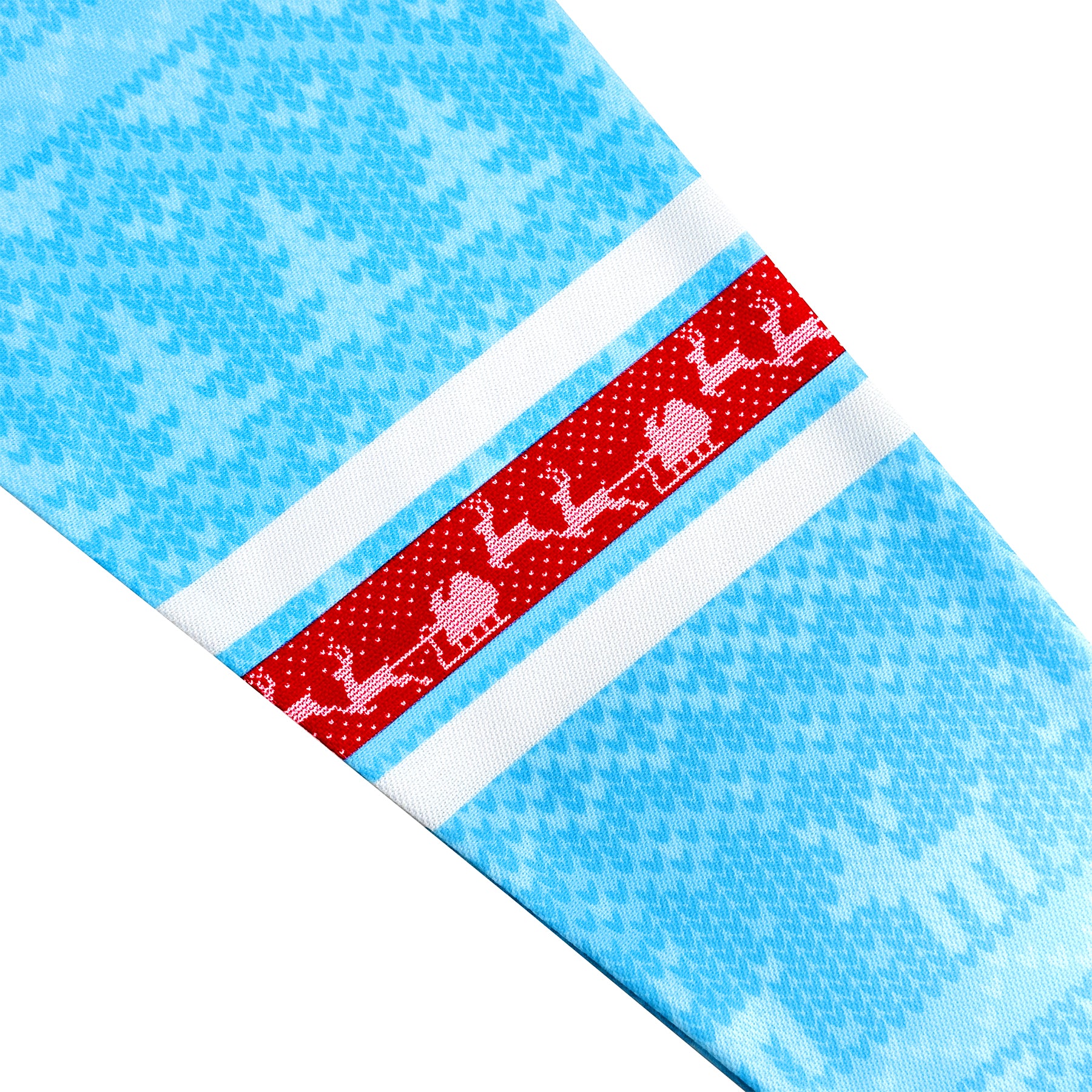Family Christmas Custom Hockey Jersey Sweater Personalized Baby Blue Closeup Sleeves