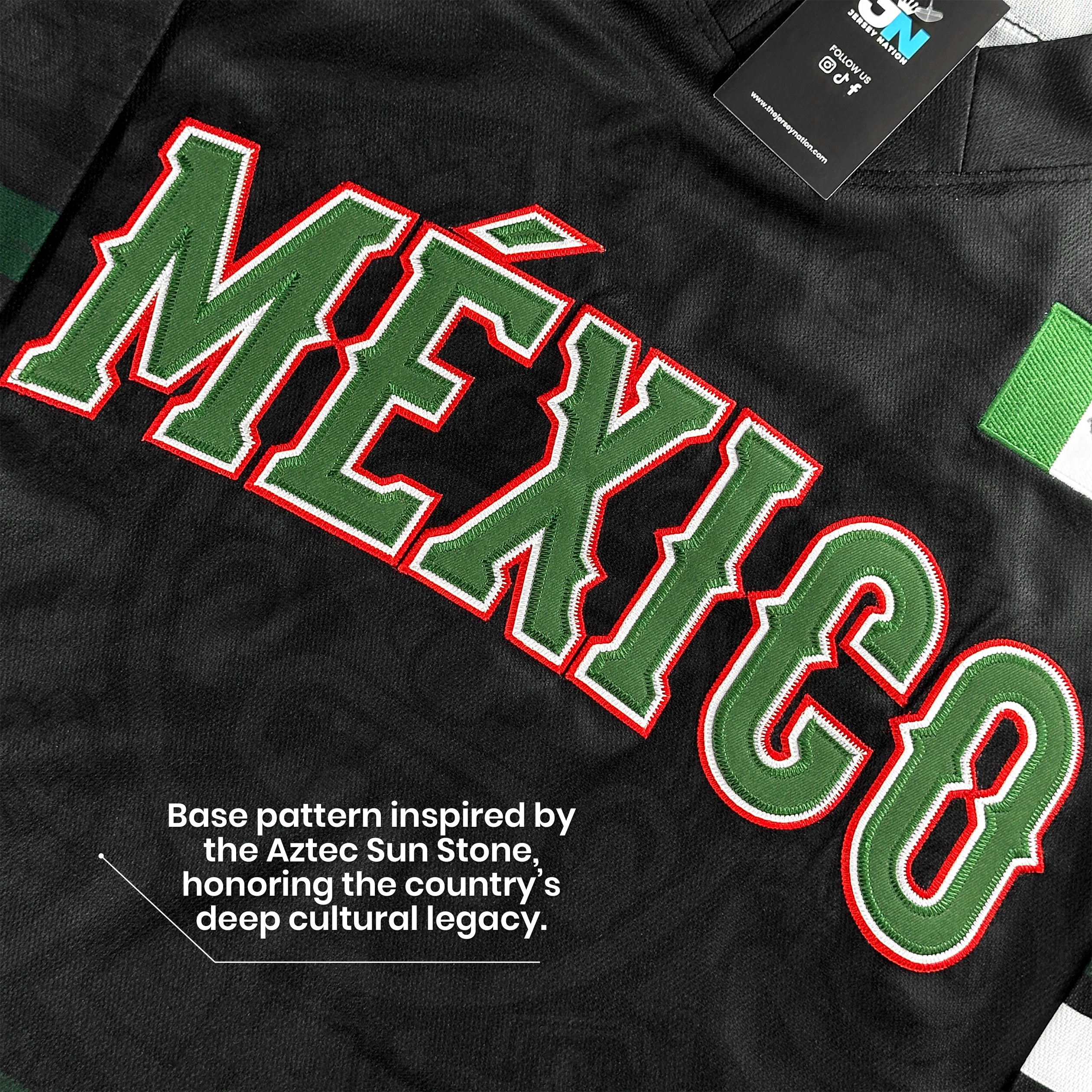 Mexico Heritage Black Custom Hockey Jersey
