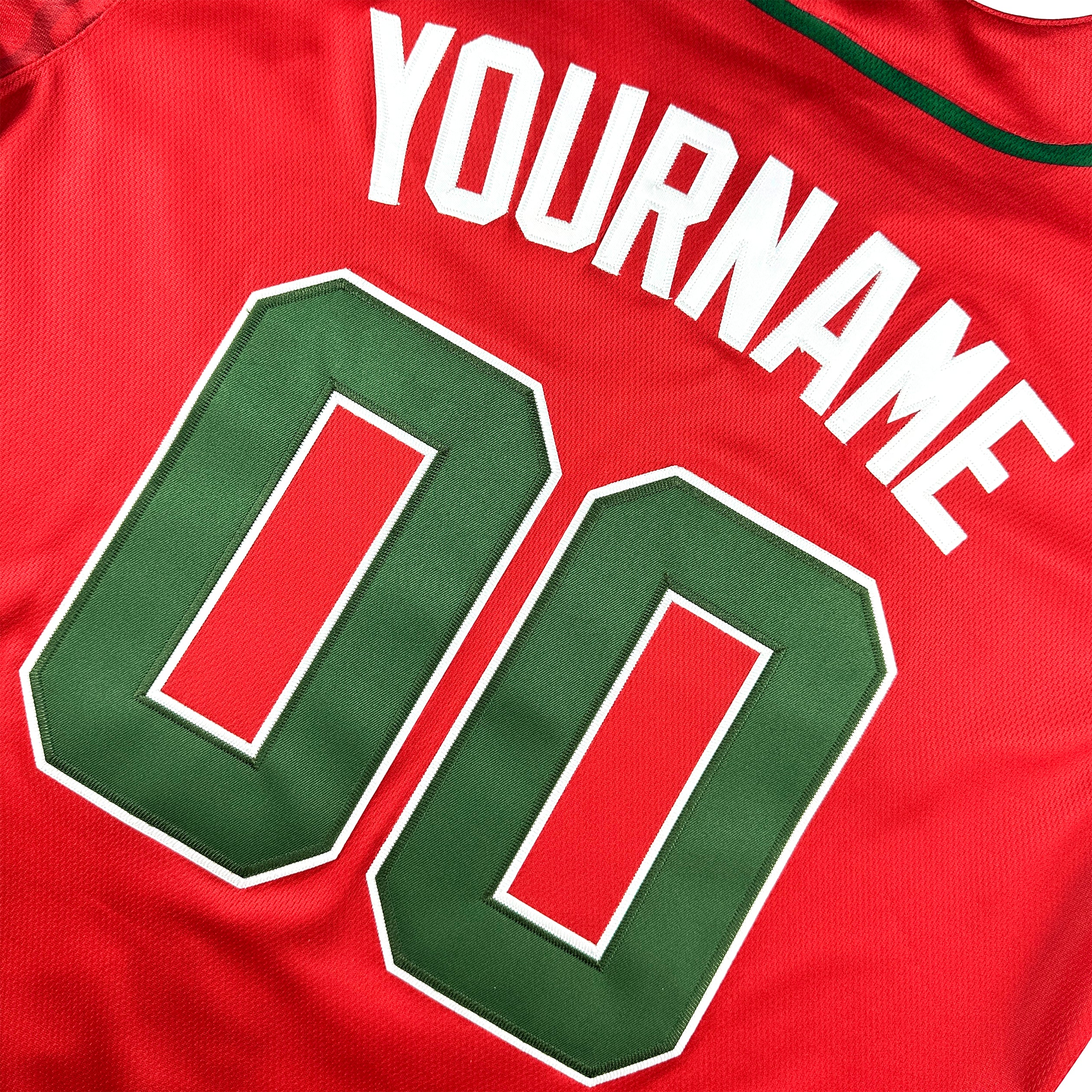Mexico Heritage Custom Red Baseball Jersey Customized Back