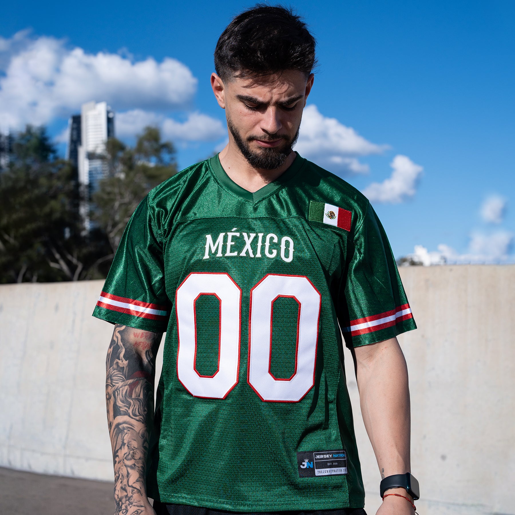 Mexico Heritage Green Custom Football Jersey
