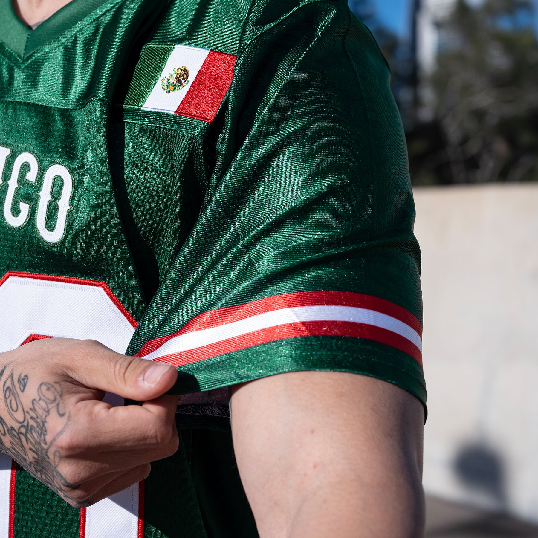 Mexico Heritage Green Custom Football Jersey Sleeves