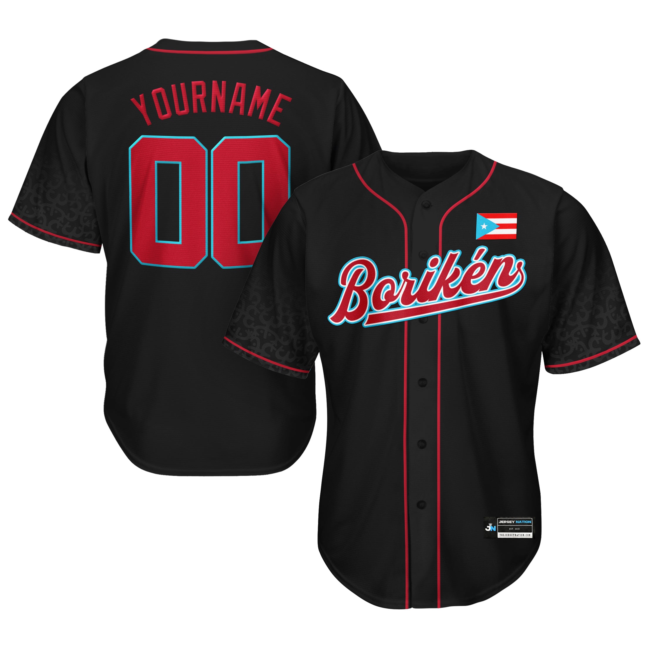 Puerto Rico Heritage Custom Baseball Jersey