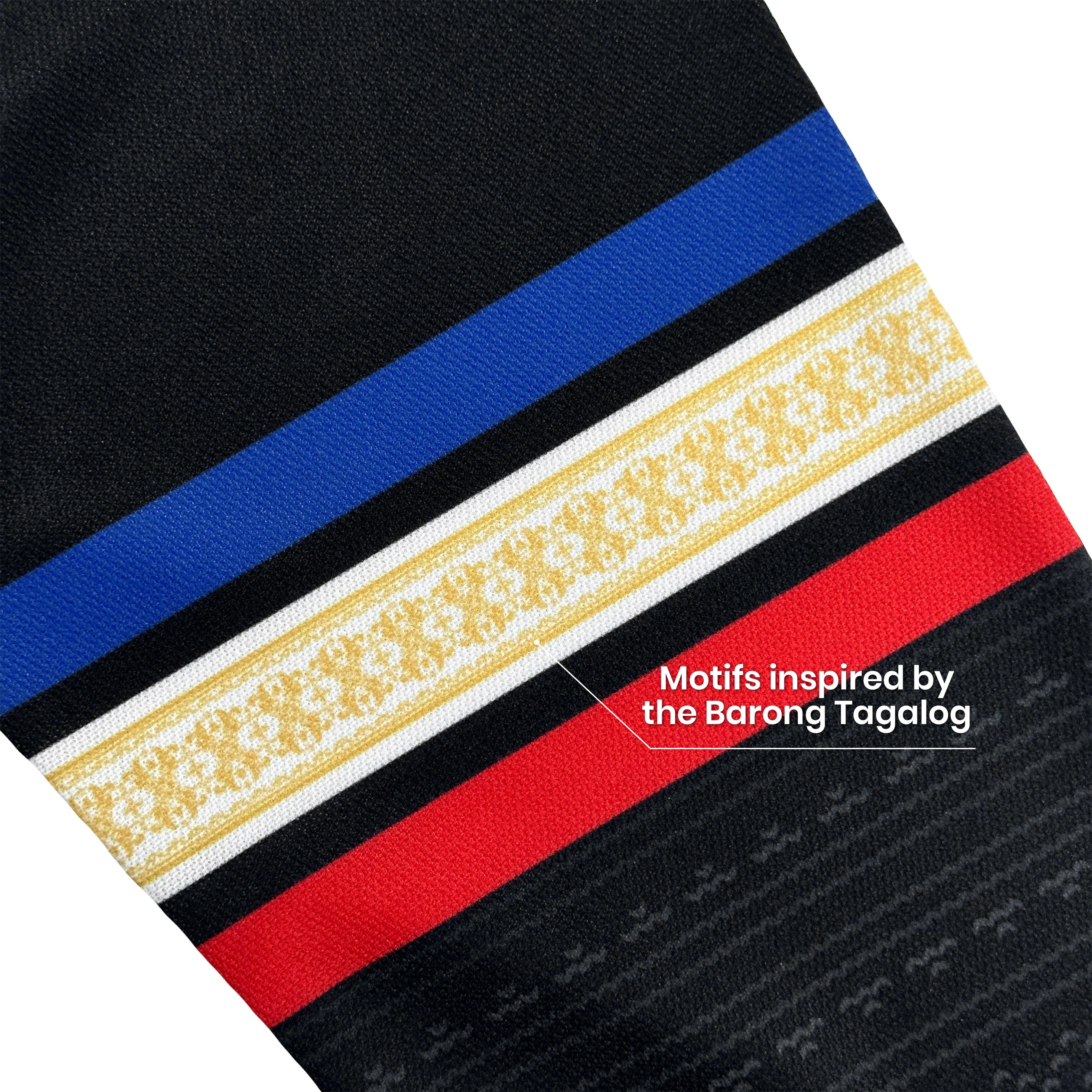 Philippines Black Heritage Custom Ice Hockey Jersey Embroidered