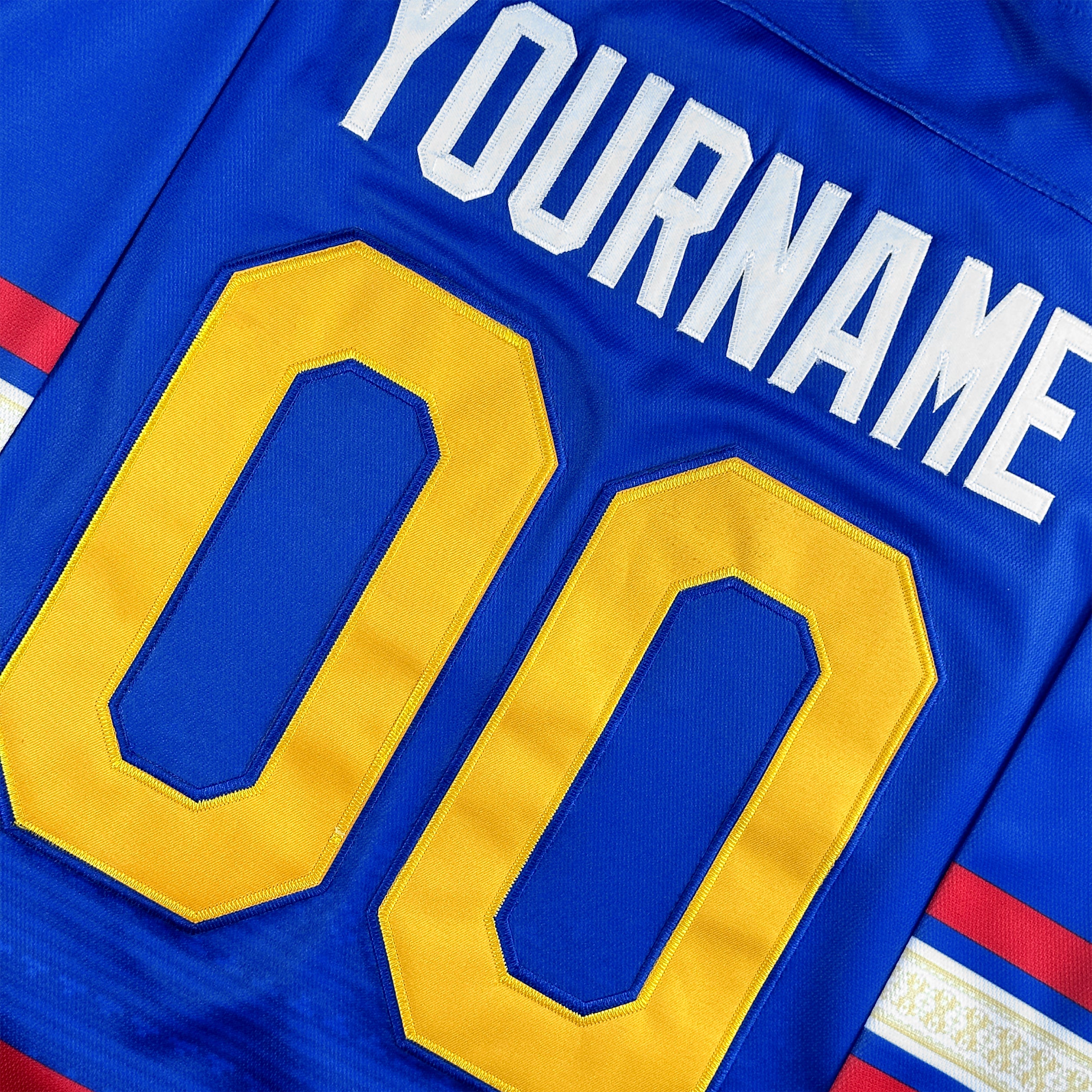 Philippines Heritage Custom Country Hockey Jersey Blue Embroidered