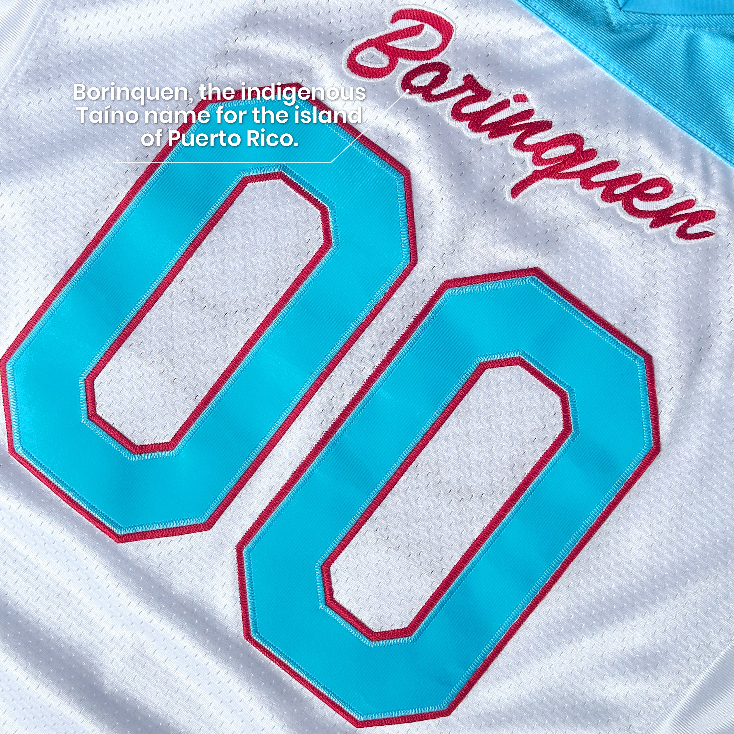 Puerto Rico Heritage Custom Football Jersey Azul Celeste