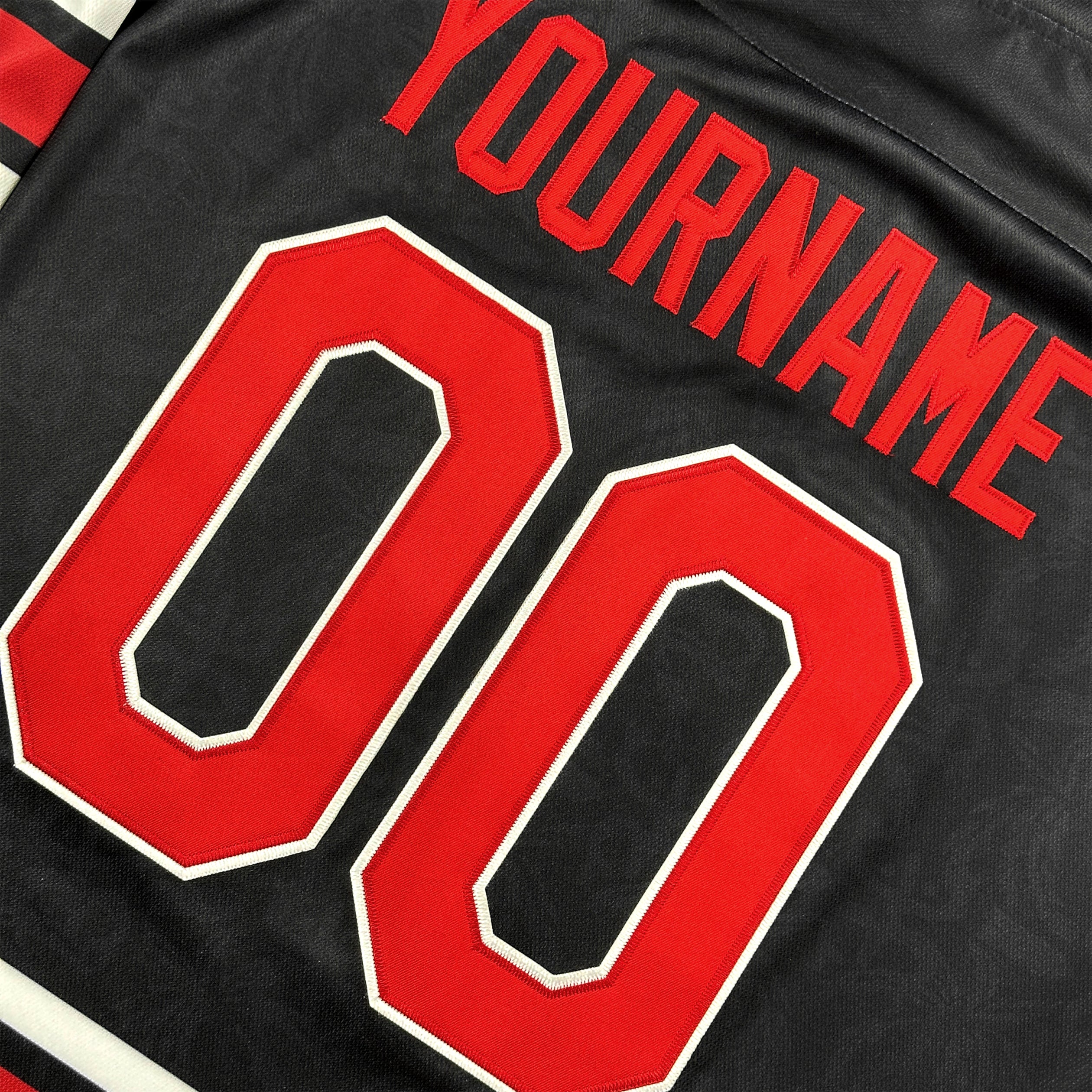 Puerto Rico Borinquen Black Azul Celeste Heritage Custom Ice Hockey Jersey Embroidered