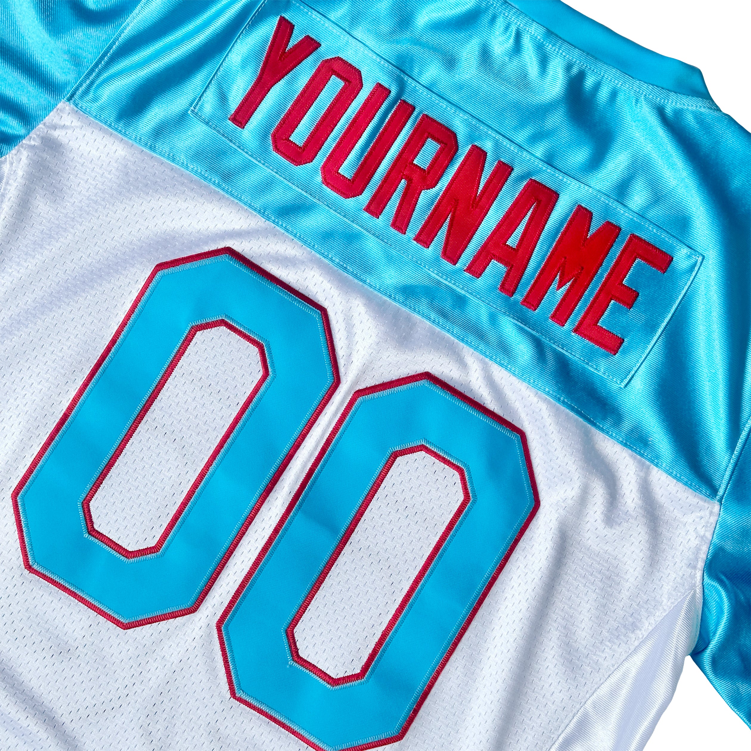 Puerto Rico Heritage Custom American Football Jersey Azul Celeste Customized
