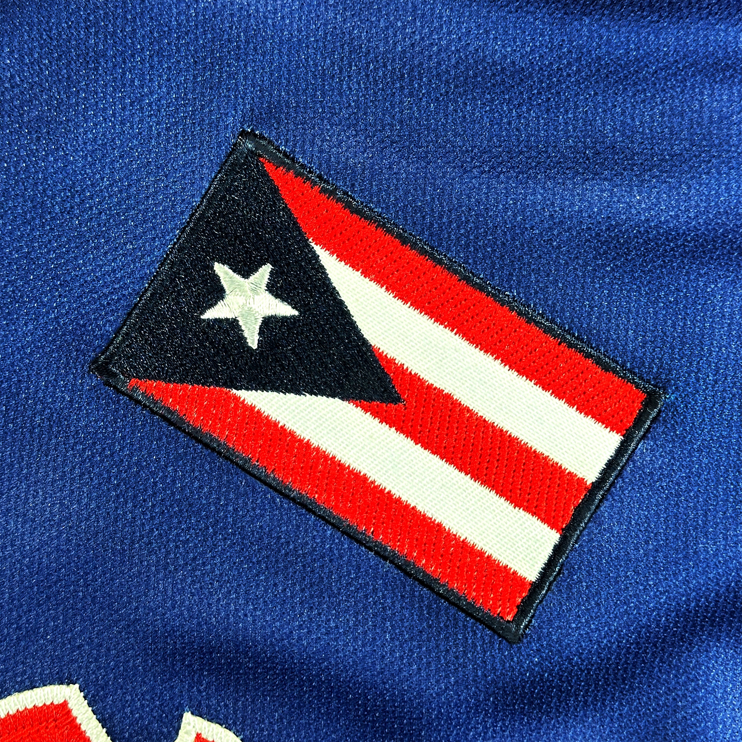 Puerto Rico Heritage Custom Hockey Jersey Blue Stitched