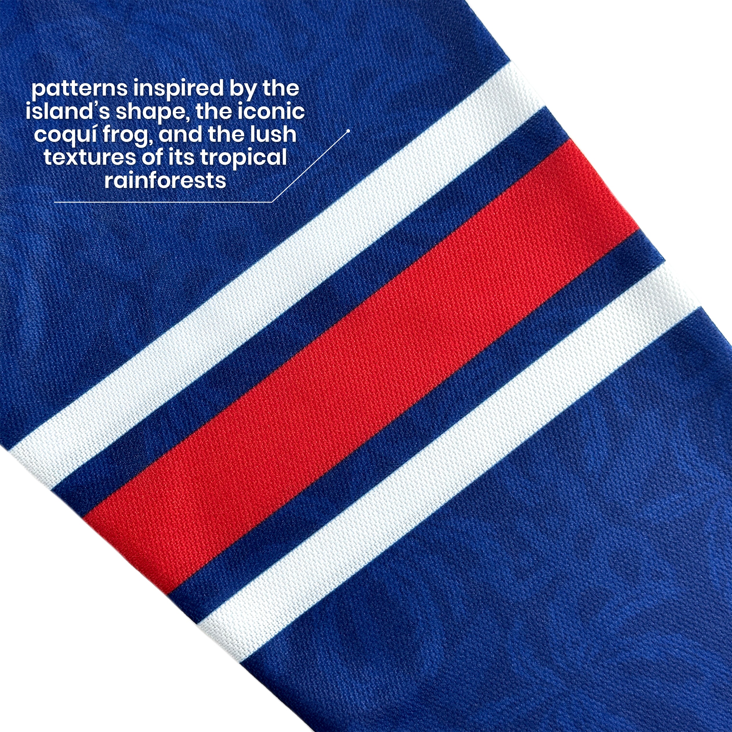 Puerto Rico Heritage Custom Ice Hockey Jersey Blue