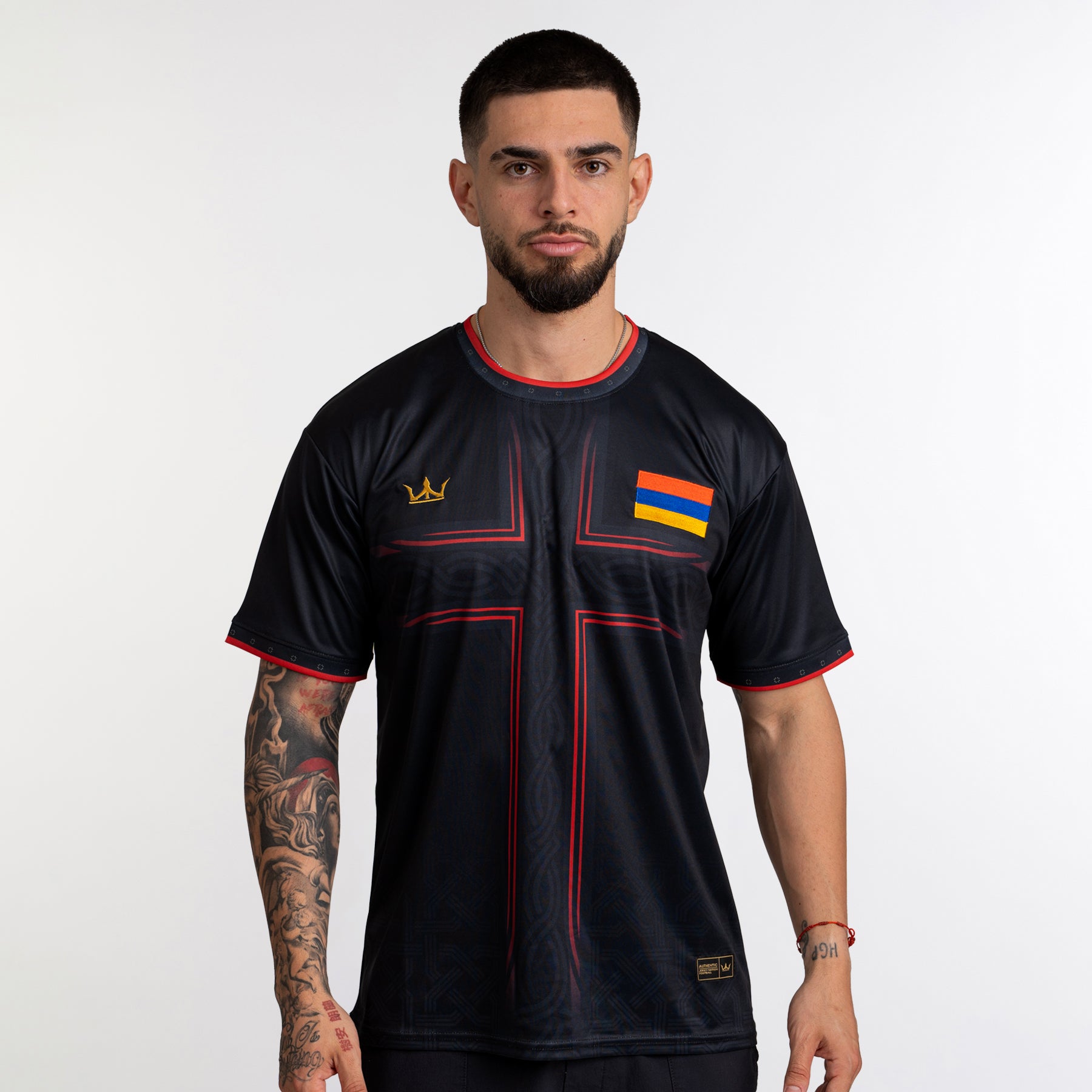 Armenia Heritage Custom Football Black Jersey Soccer Shirt World Armenian 