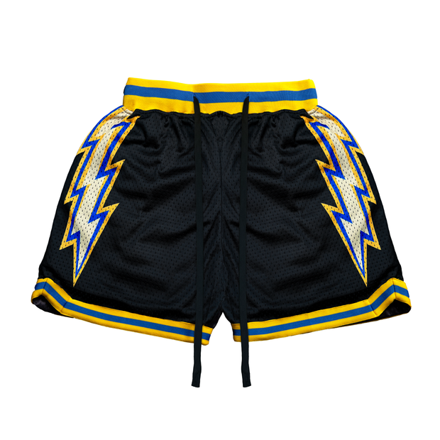 Splash Bolts Black Basketball Mesh Shorts
