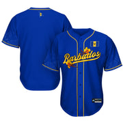 Barbados 'Flower Fence' Blue Baseball Jersey