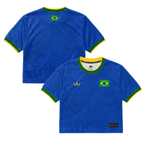 Brazil Heritage Cropped Soccer Jersey Blue