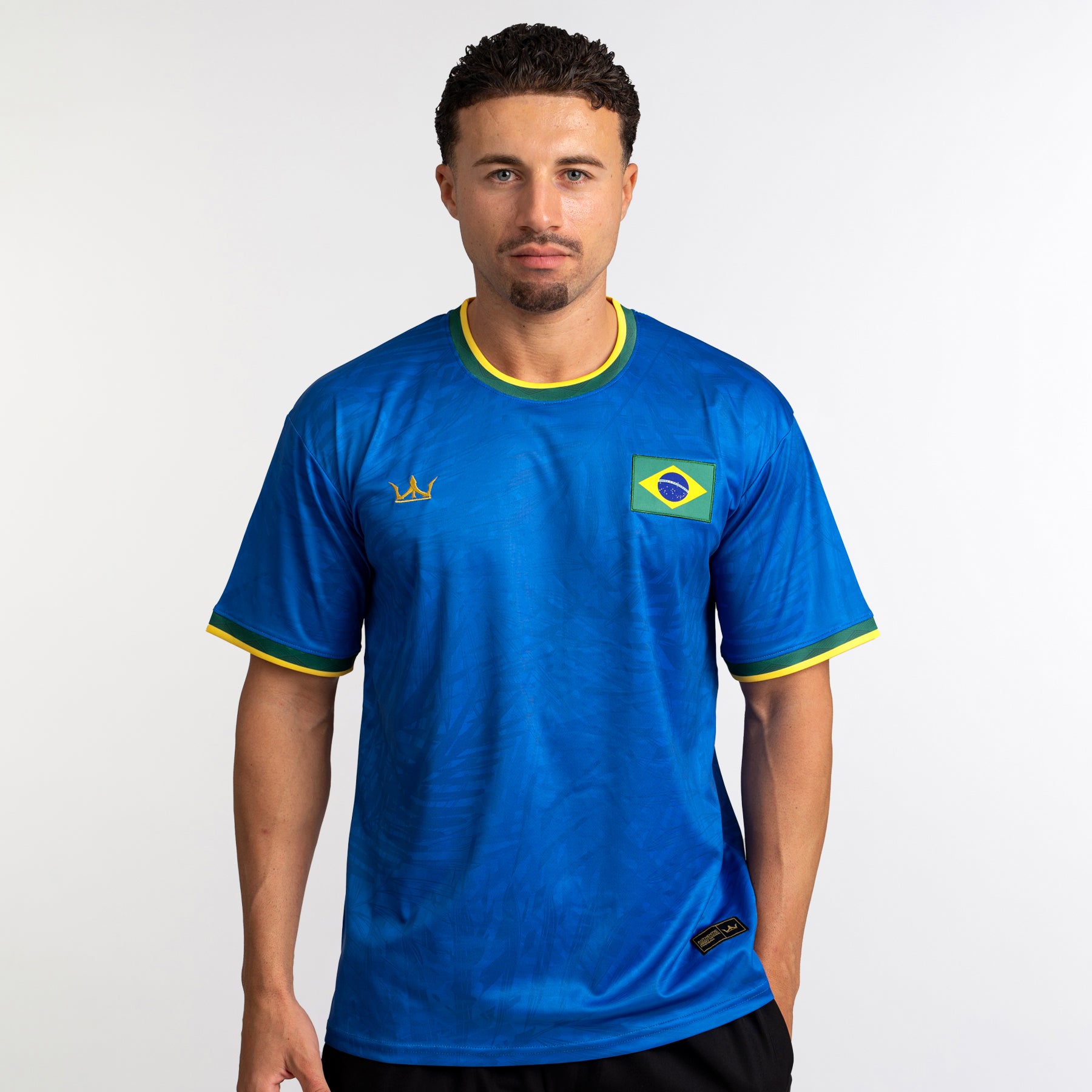 Brazil Heritage Custom Football Jersey Soccer Shirt Blue World Brasil