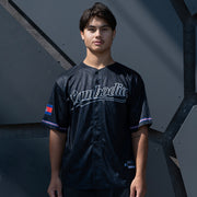 Cambodia 'Angkor Wat' Black Custom Baseball Jersey Sublimated