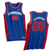 Cambodia Blue Heritage Custom Basketball Jersey