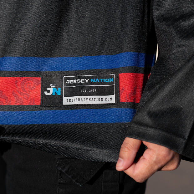 Cambodia Heritage Black Custom Hockey Jersey Stitched