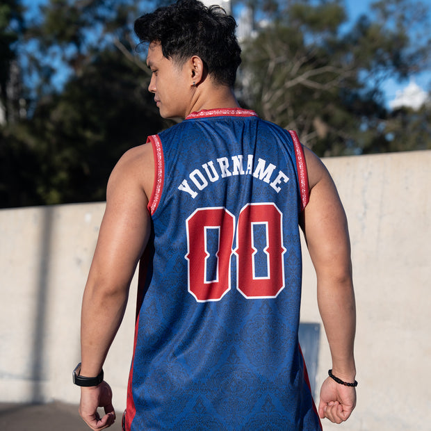 Cambodia Heritage Custom Basketball Jersey Model Back