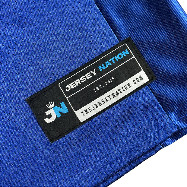 Cambodia Heritage Custom Football Jersey Blue Closeups