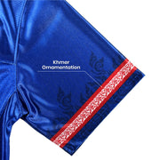 Cambodia Heritage Custom Football Jersey Blue Customized
