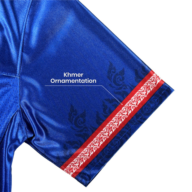 Cambodia Heritage Custom Football Jersey Blue Customized