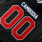 Cambodia Heritage Custom Football Jersey Closeup Customize
