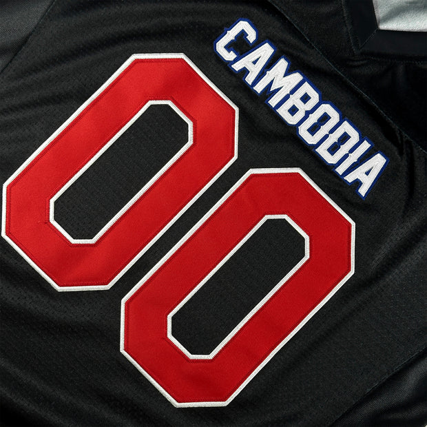 Cambodia Heritage Custom Football Jersey Closeup Customize
