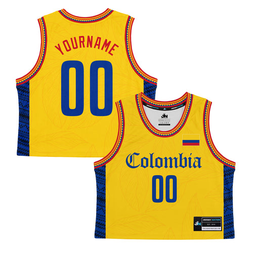 Colombia Heritage Cropped Basketball Jersey Yellow
