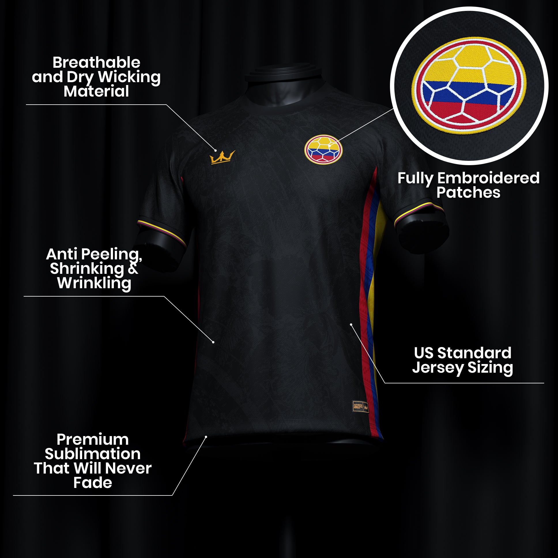 Colombia Heritage Custom Football Jersey