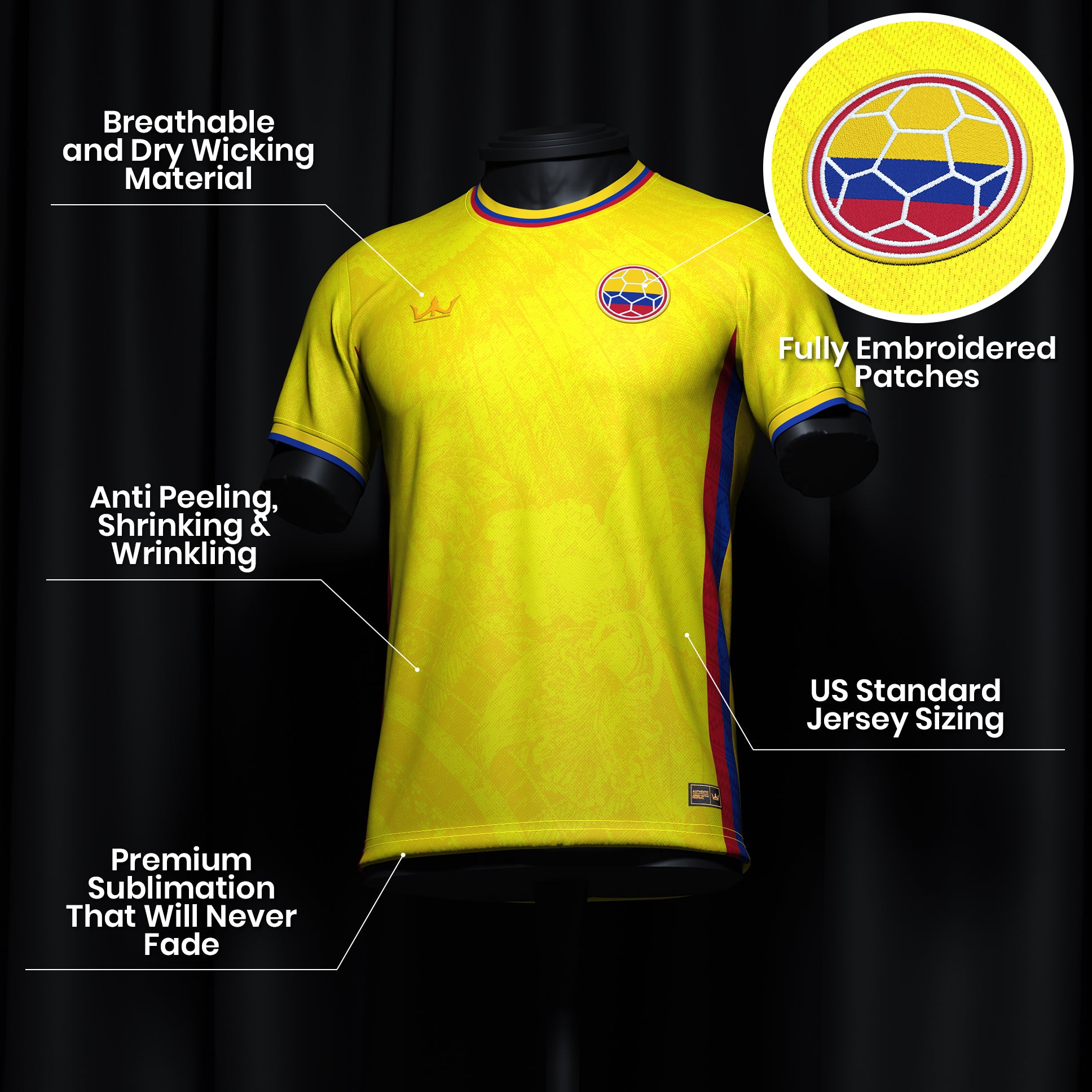 Colombia Heritage Custom Football Jersey