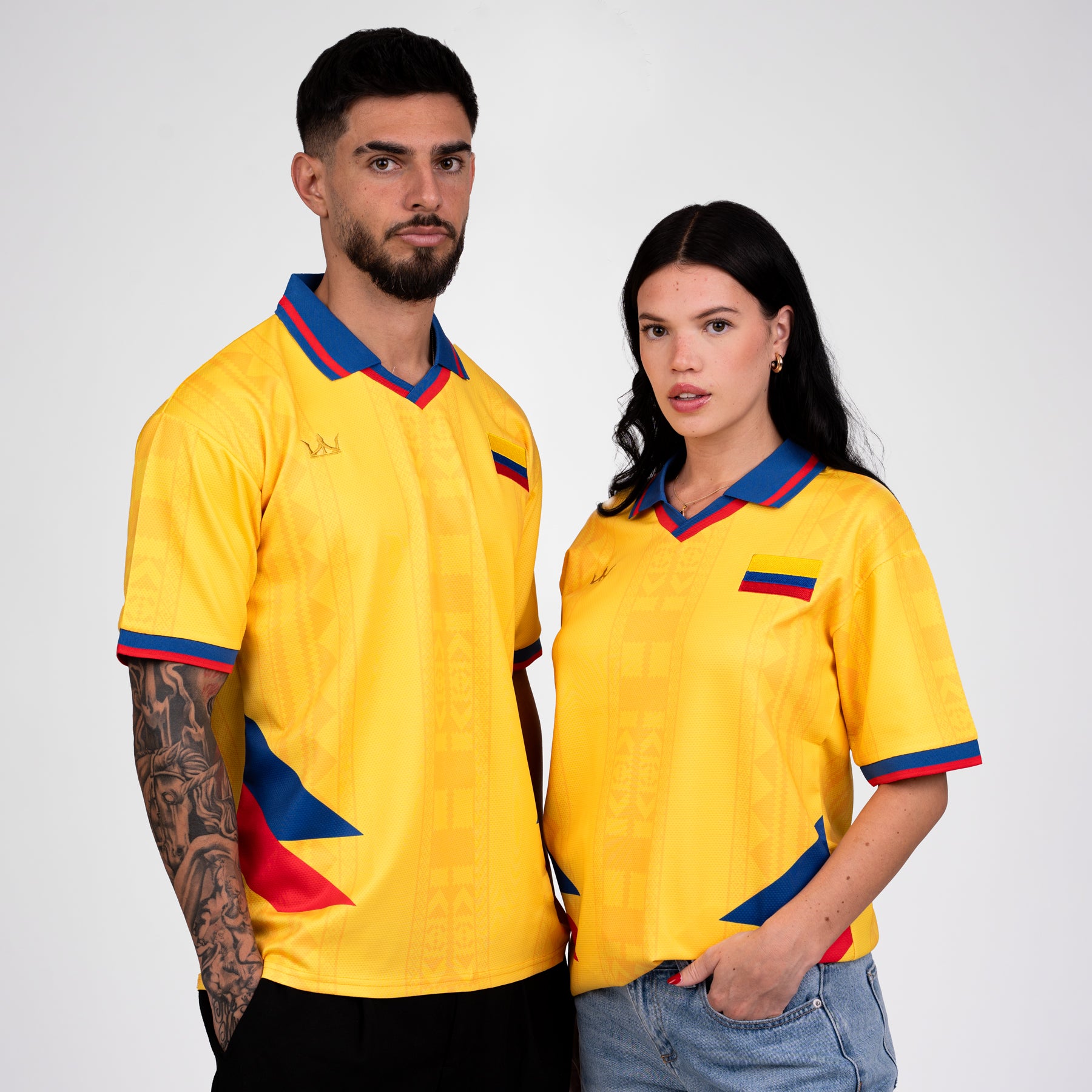 Colombia Heritage Retro Custom Football Jersey World Shirt Couple Matching