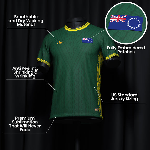 Cook Islands Heritage Custom Football Jersey