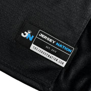 Dominican Republic Heritage Custom Black Football Jersey Closeup 