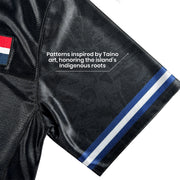 Dominican Republic Heritage Custom Black Football Jersey Closeups