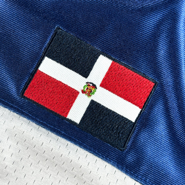Dominican Republic Heritage Custom American Football Jersey White Blue 