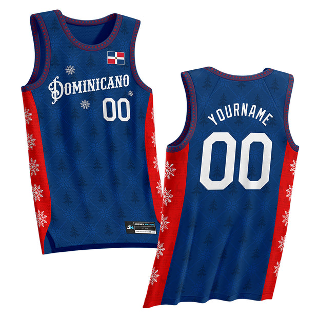 Dominican Republic Christmas Custom Basketball Jersey