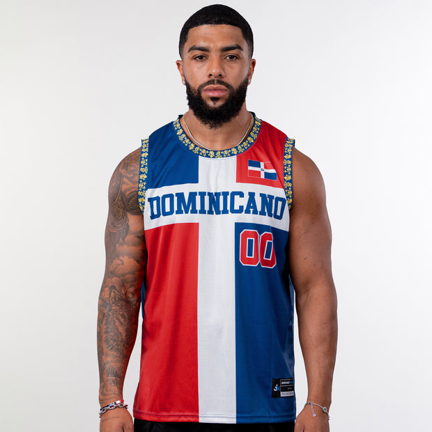 Dominican Republic Heritage Custom Basketball Jersey Model Front