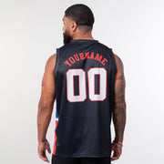 Dominican Republic Heritage Custom Black Basketball Jersey Model Back