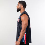Dominican Republic Heritage Custom Black Basketball Jersey Model Side