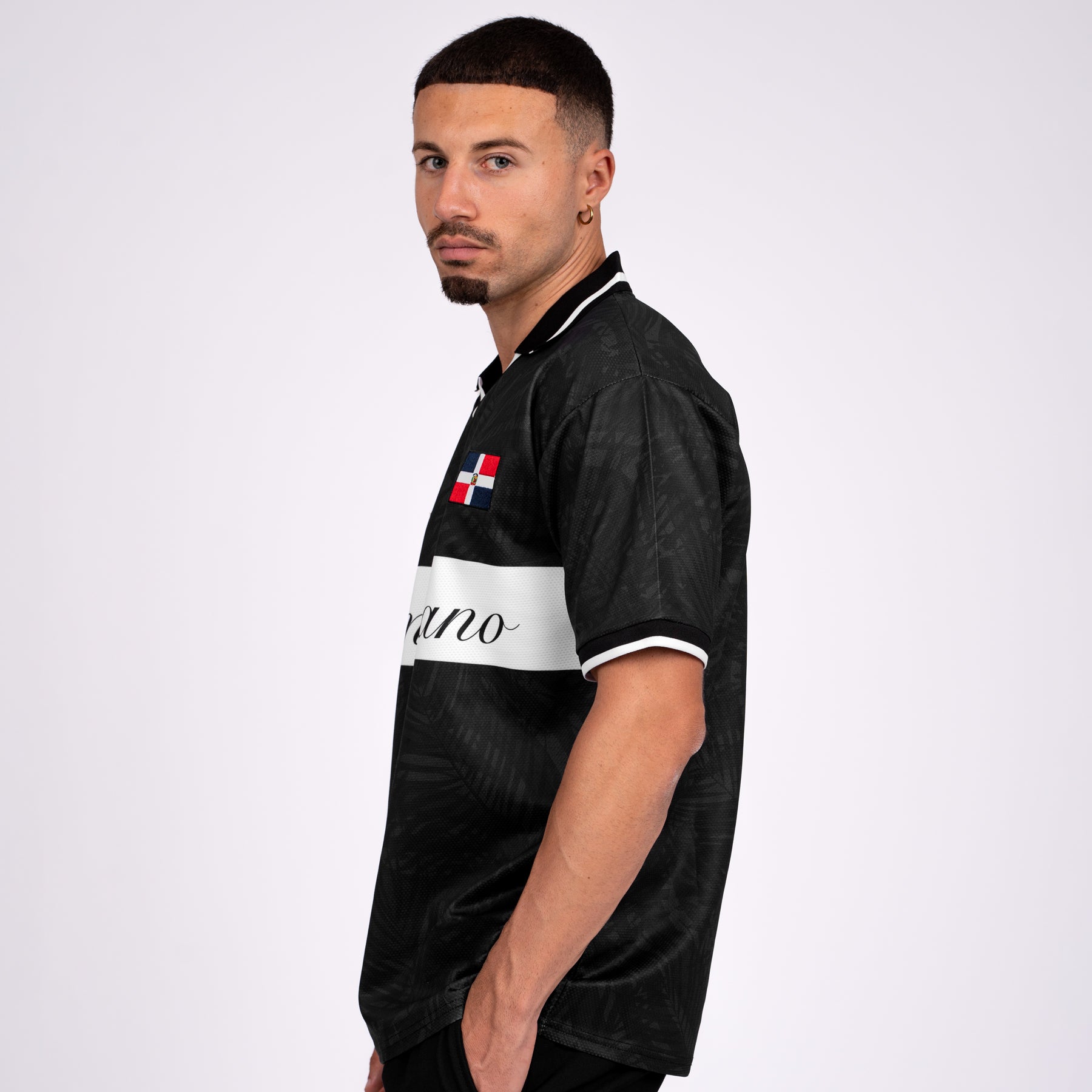 Dominican Republic Heritage Retro Black Custom Football Jersey Model Side Soccer Dominican World