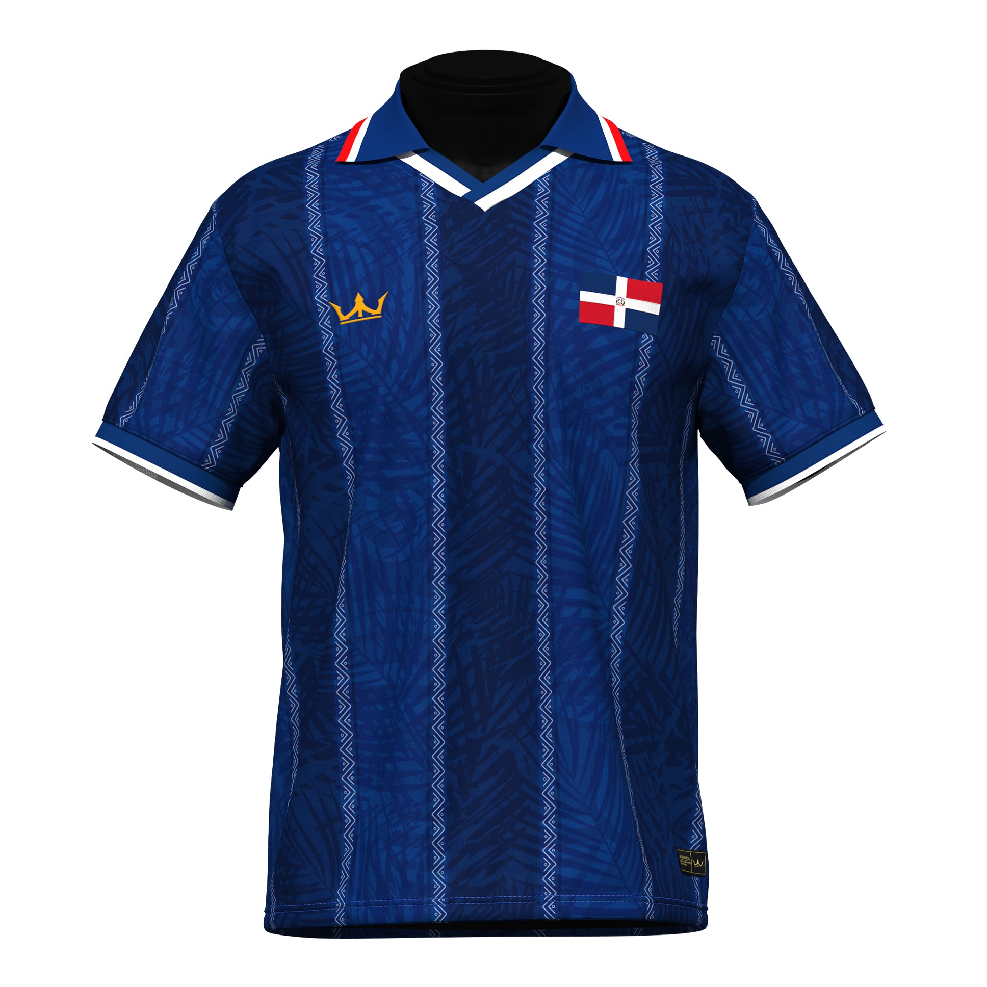Dominican Republic Heritage Retro Custom Football Blue Jersey