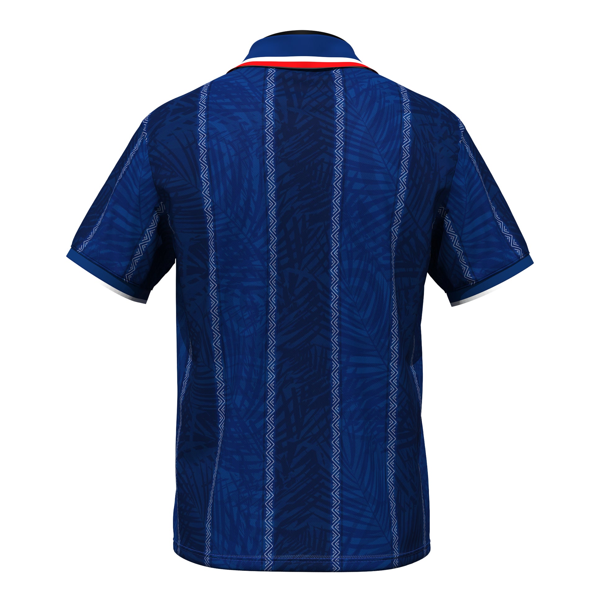 Dominican Republic Heritage Retro Custom Football Blue Jersey Back