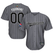 Dominican Republic 'Platano Verde' Baseball Jersey Customized Grey