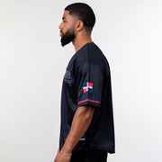 Dominican Republic 'Platano Verde' Black Baseball Custom Jersey Model Side