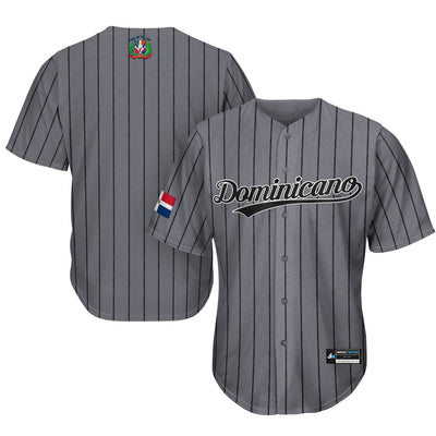 Dominican Republic 'Platano Verde' Grey Baseball Jersey