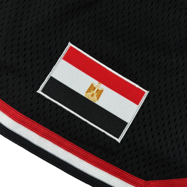 Egypt Heritage Basketball Shorts Closeups Embroidered Flag 